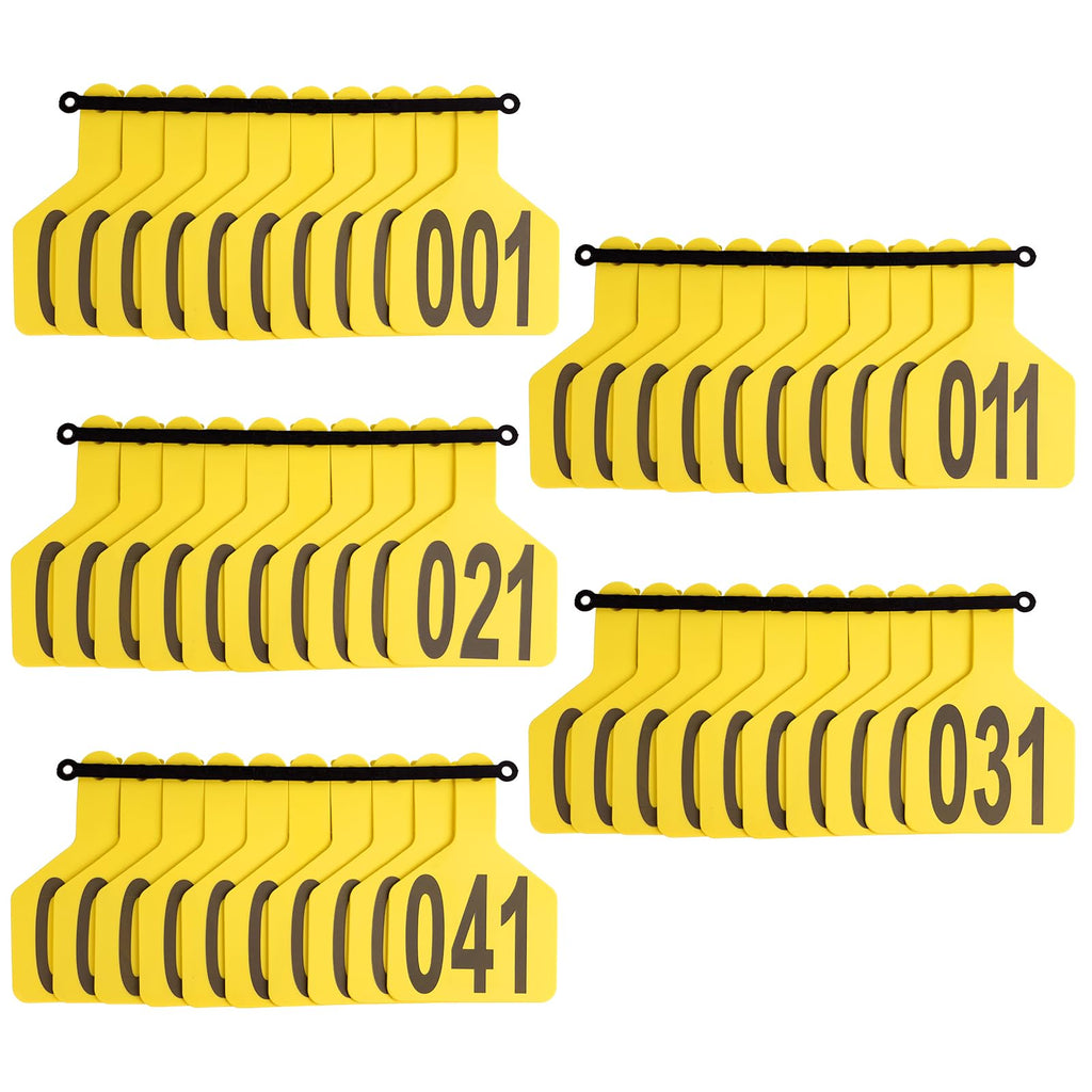 Cattle Ear Tags Numbered 50 Pcs Large Cow Tags Yellow