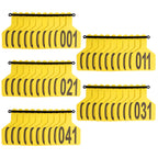 Cattle Ear Tags Numbered 50 Pcs Large Cow Tags Yellow