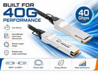 Intellinet 40G QSFP+ Passive DAC Twinax Cable, 10 ft