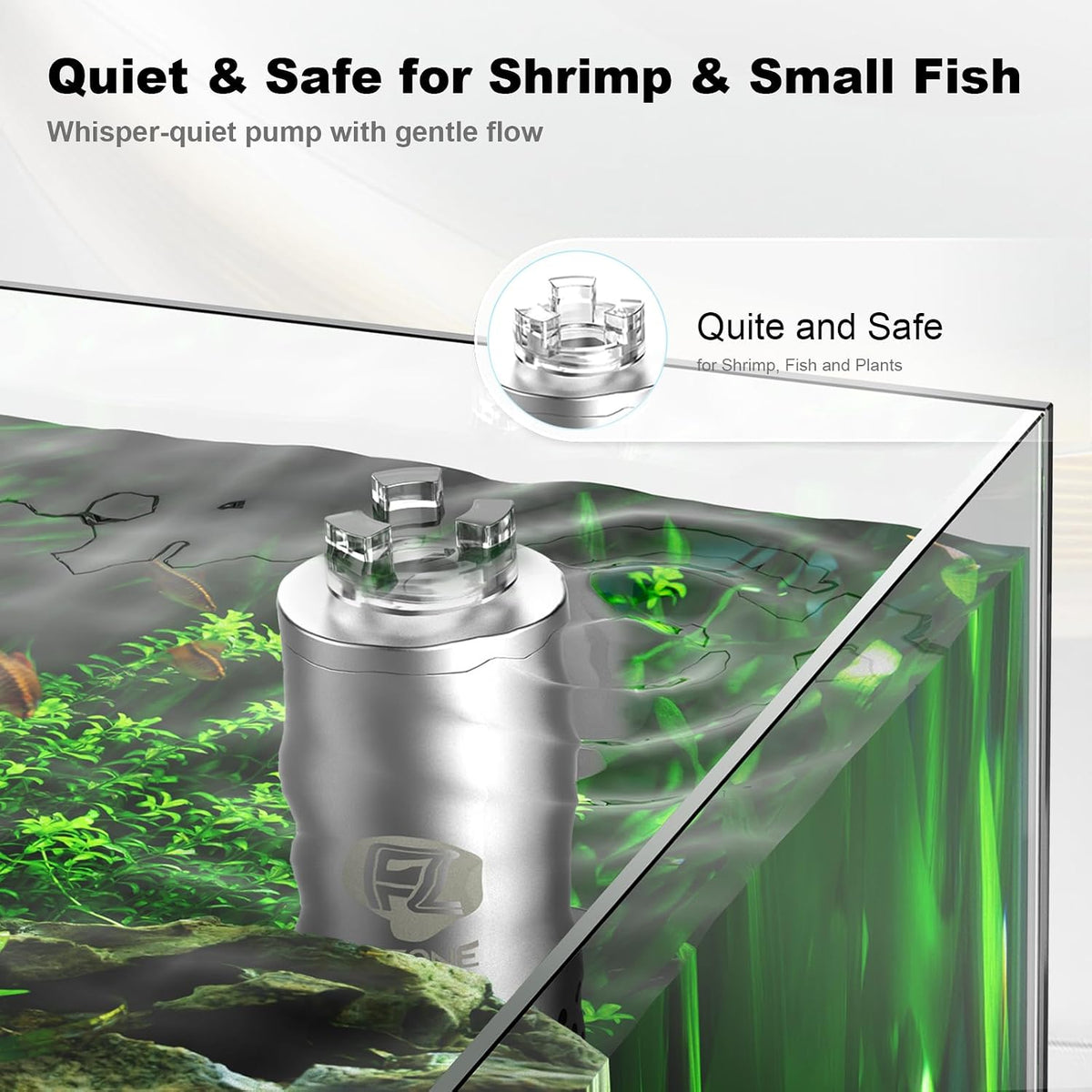 Aquarium Surface Skimmer with 4-Speed Controller for Planted Tanks