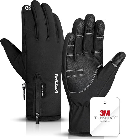 Winter Gloves For Men Women Made with 3M Thinsulate, Waterproof Ski Gloves for Cold Weather with 10 Touchscreen Fingers