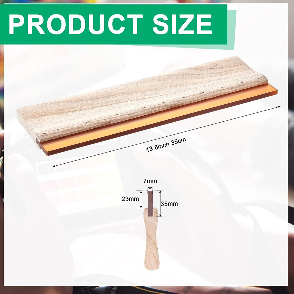 2 Pcs 16'' Dual Edge Aluminum Emulsion Scoop Coater 13.8" Screen Printing Squeegee Emulsion Scoop Art Squeegee for