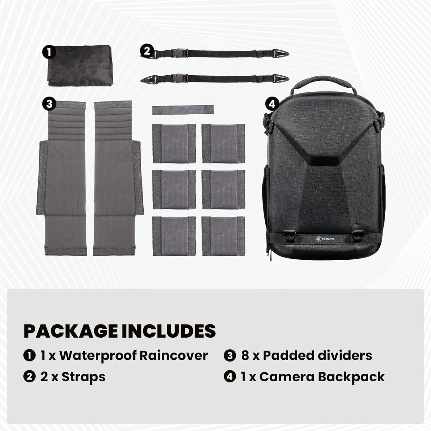 Hard Shell Camera Backpack Bag for Photographers Compact 13L TRH | 3-Side Hard Case, 14.5" Laptop Compartment