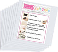(10) 12" x 12" Sheets - Oracal 651 Glossy White Adhesive Craft Vinyl for Cricut, Silhouette, Cameo, Craft Cutters