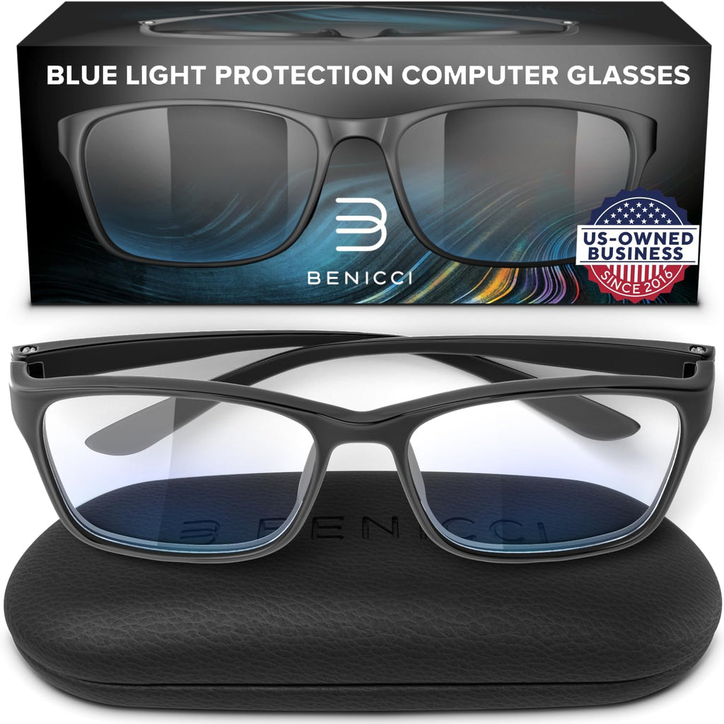 Stylish Blue Light Blocking Glasses for Women & Men – Helps Ease Digital Eye Strain & Headache from Computers, Phones