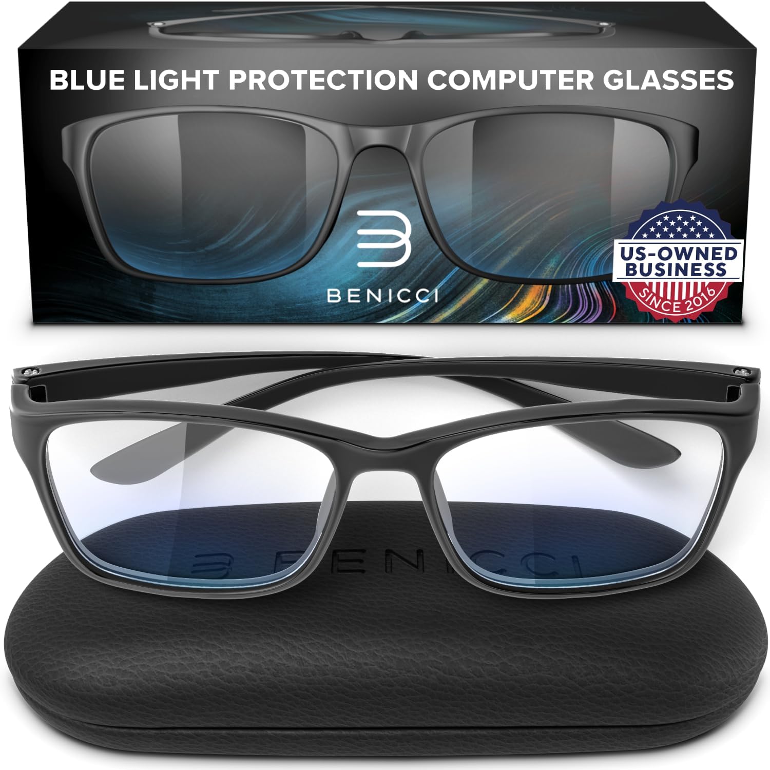 Stylish Blue Light Blocking Glasses for Women & Men – Helps Ease Digital Eye Strain & Headache from Computers, Phones