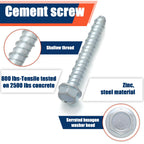 100 Pack 1/2 x 4 Concrete Anchors and Screw Kits Galvanized