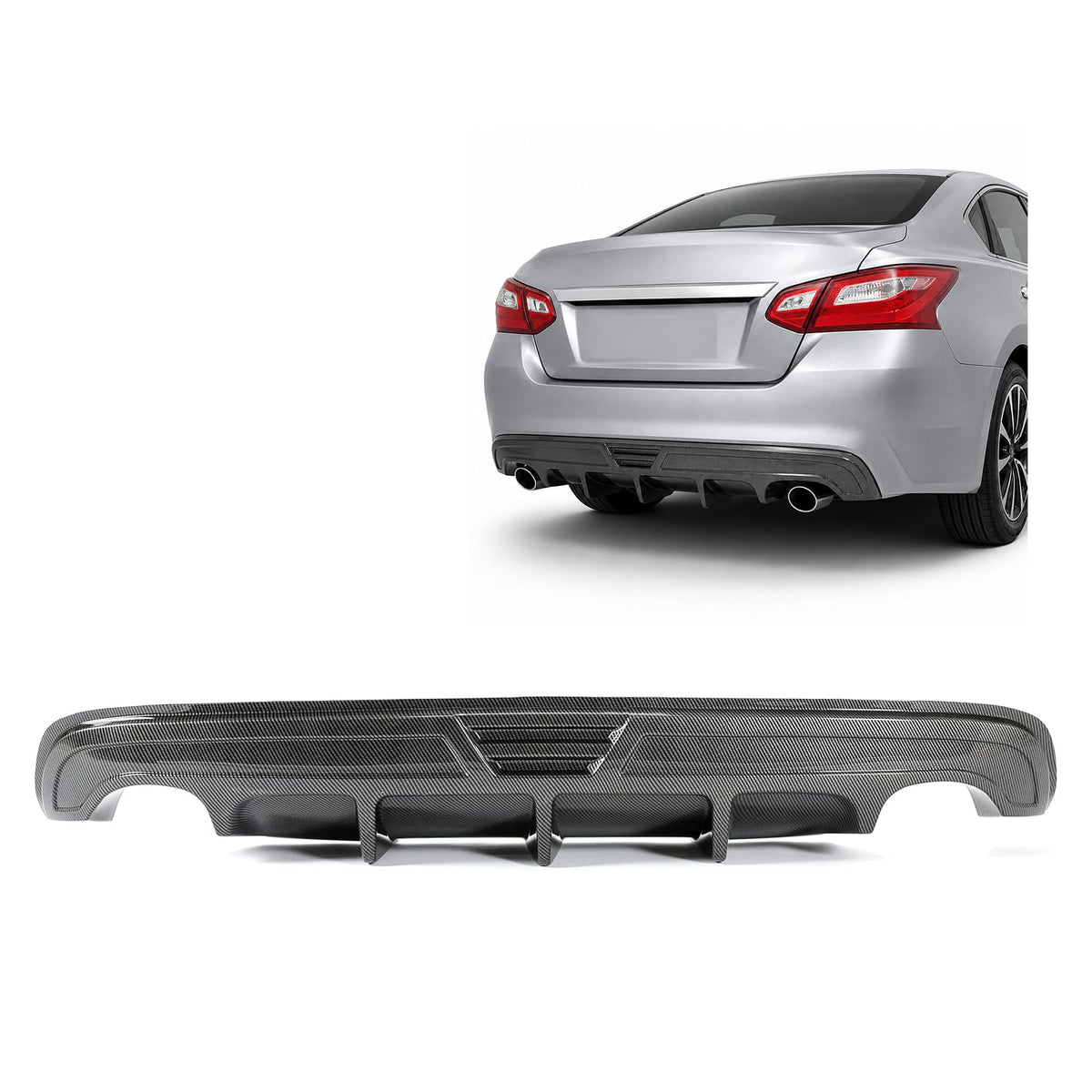 ALMULOO Rear Bumper Diffuser Compatible with 2016-2018 Nissan Altima