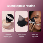 Triangle Powder Puffs 3 Pcs, Velour Makeup Puffs for Foundation