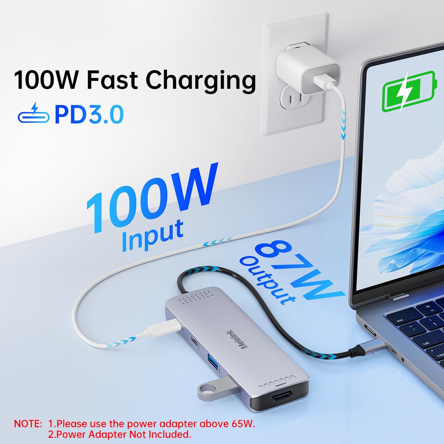 USB C Hub Multiport Adapter for MacBook Pro/Air, 10 in 1 USB C Dongle Mac HDMI Adapter, USBC Dock Compatible for iPad