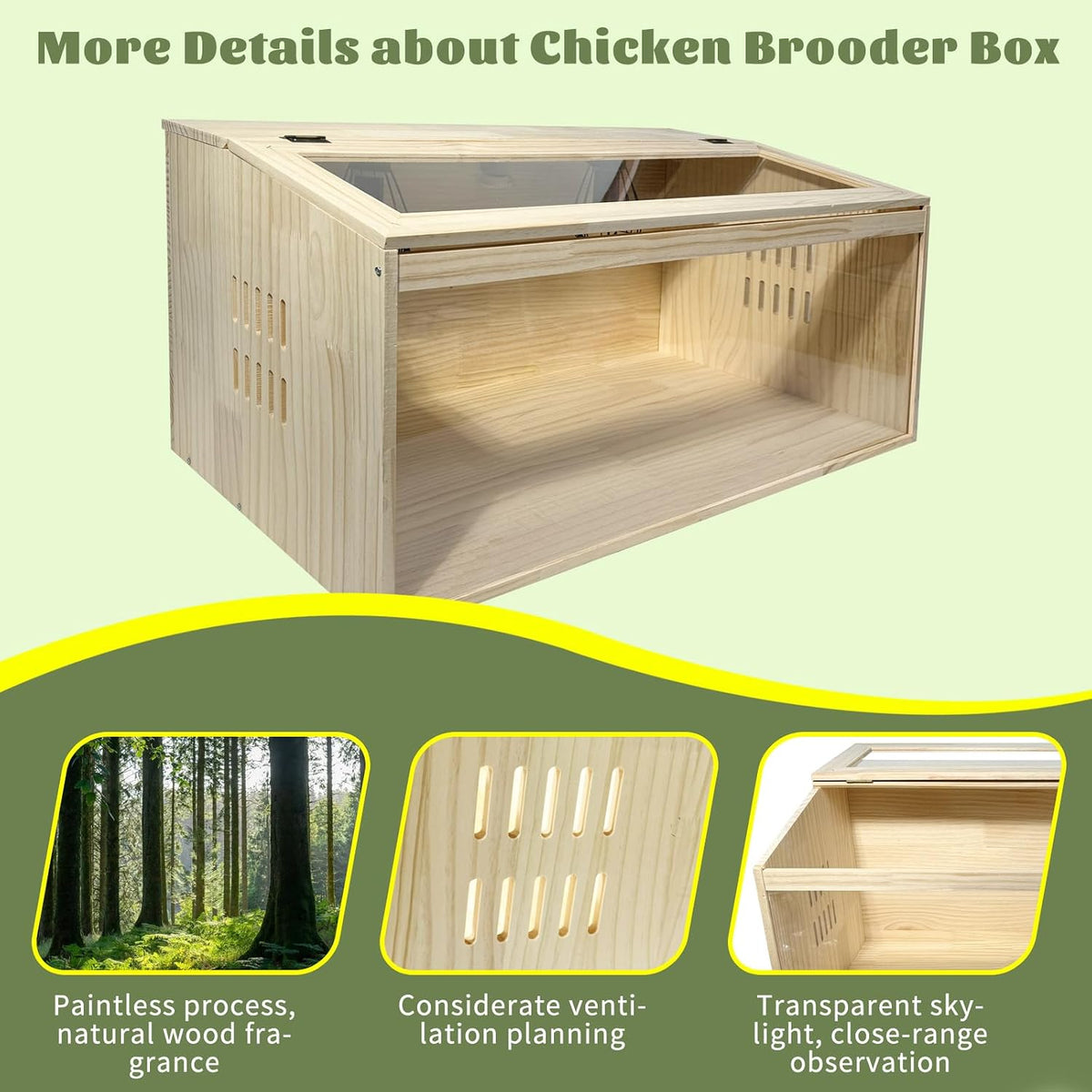 20-Piece Large Chicken Brooder Box, All-in-One Kit Brooder Box, Brooder for Chicks, Quail, Hamsters, Up to 35 Chicks