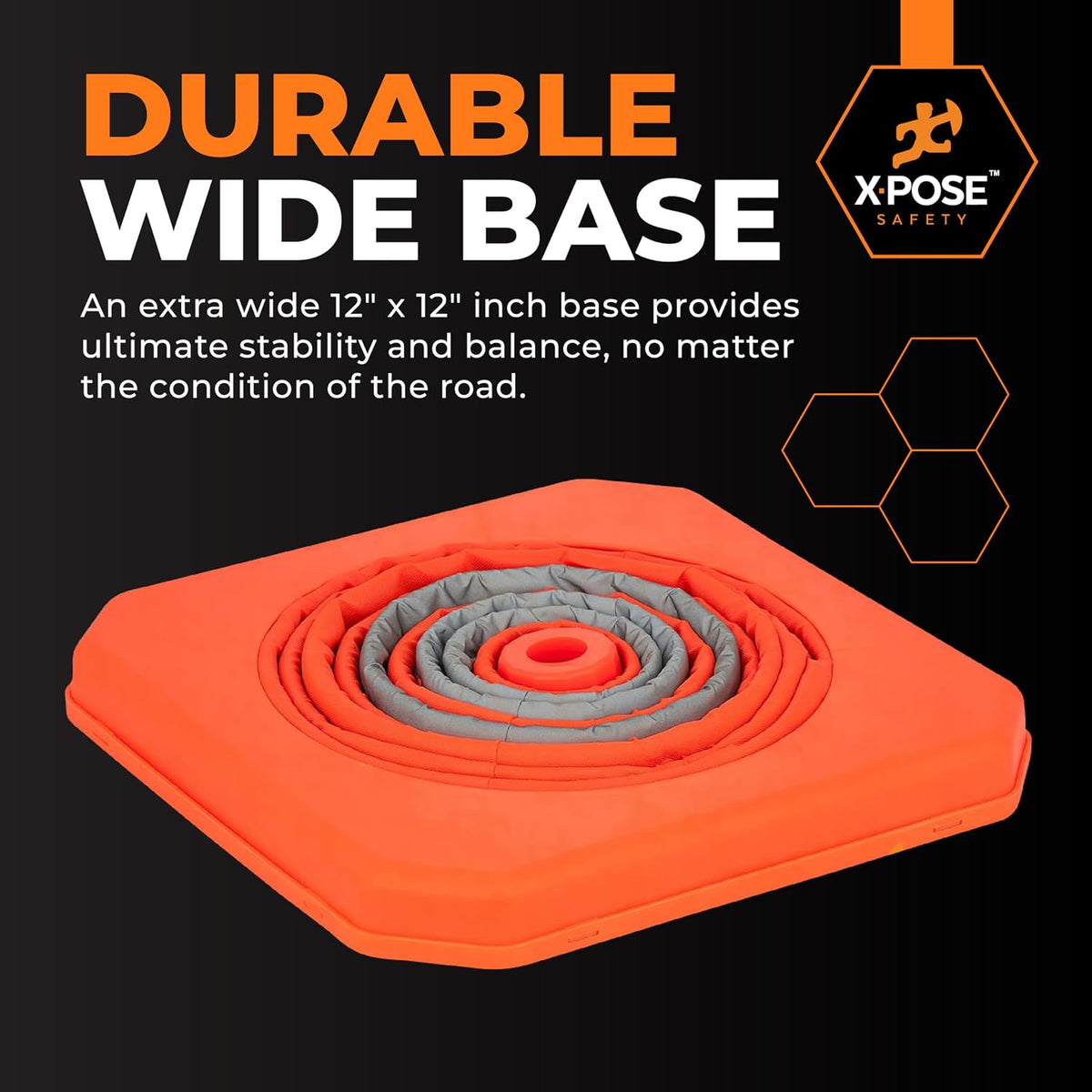 Collapsible Orange Traffic Cones 28 Inch – Reflective Safety Cone for Parking, Roadside Emergency, Construction, Work