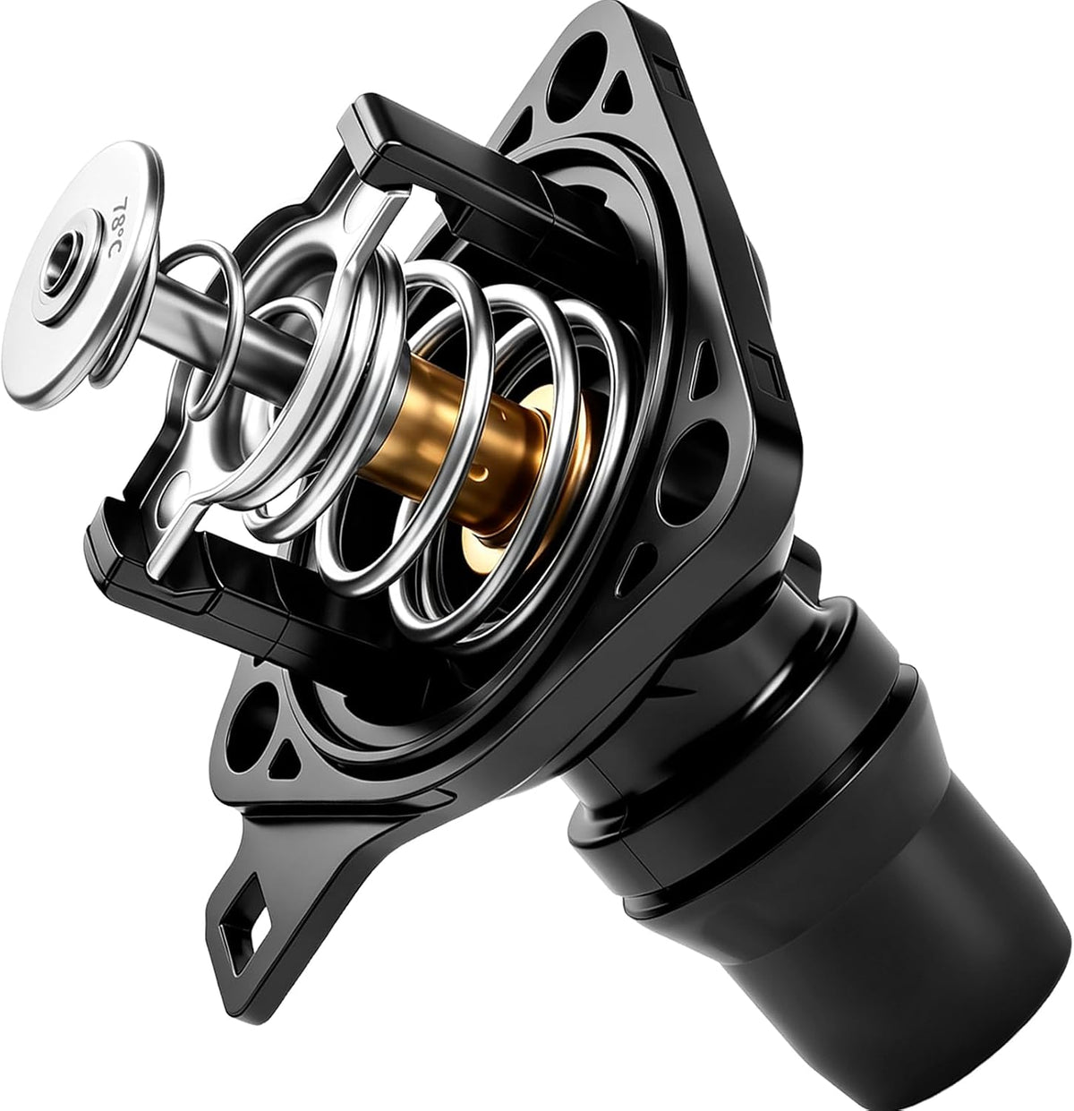 Engine Coolant Thermostat Housing Assembly for 2.4L Honda Accord 2003-2007, Element 2003 2004 2005 2006 2007 2008 2009 2010 2011, Replace 19301-RAA-A02 19301RAAA02 19301RAAA01 THH-002 554-170