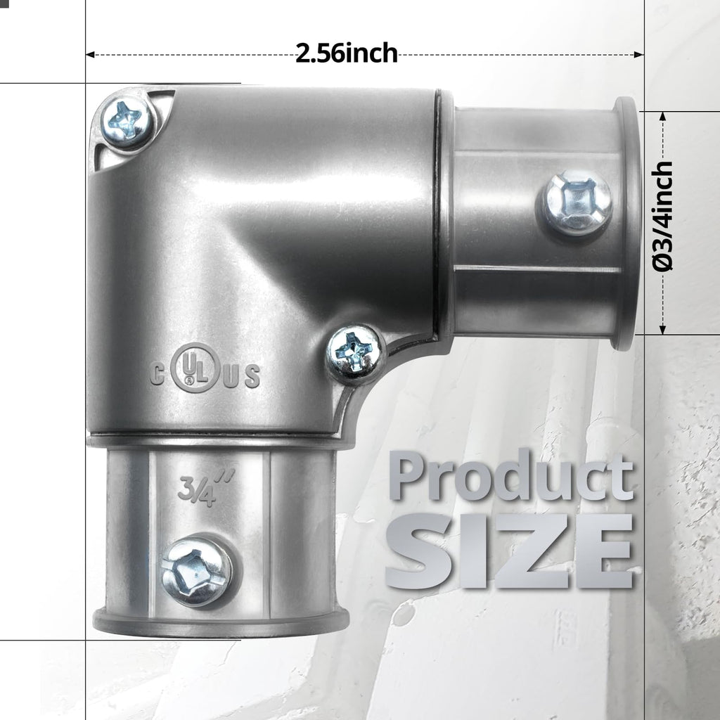 AIRTAK 3/4" 90 Degree Inside Corner Pull-Elbow, EMT Fitting, 10 Pack