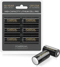 CR123A 3V Lithium Battery 6 Count, High Capacity 123 Batteries, Long-Lasting Power