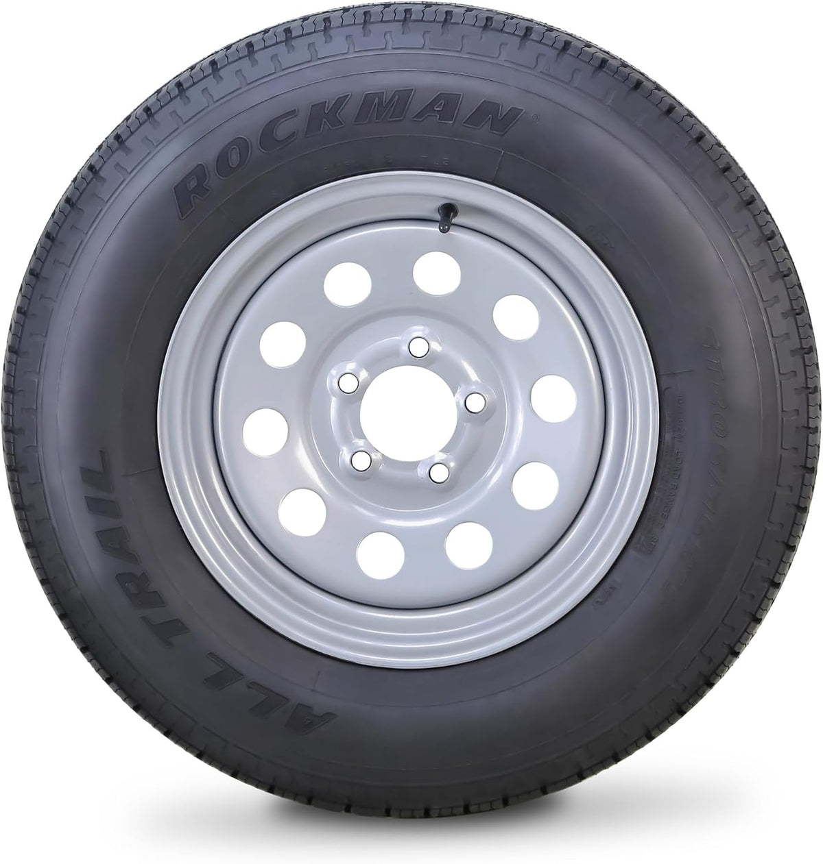 Trailer Tire Wheel ST205/75R15 8PR D 107M 5X4.5" PCD Silver Mod Rim