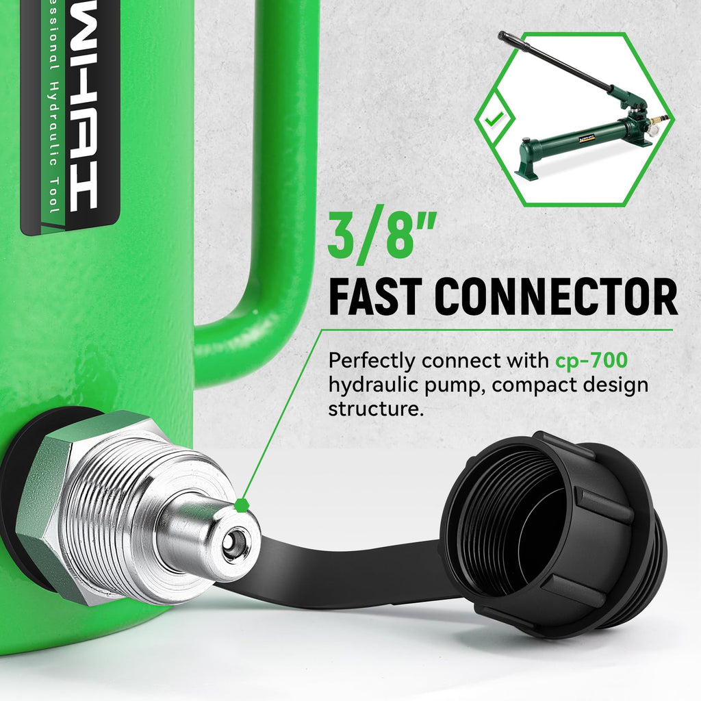 Newhai 30T Hollow Hydraulic Cylinder Jack, 2" Stroke Porta Power Ram