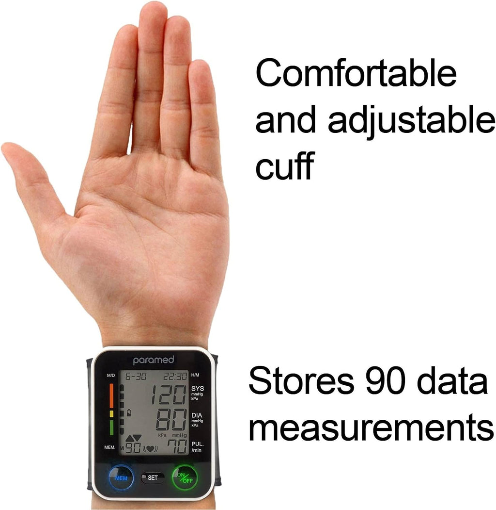 Automatic Wrist Blood Pressure Monitor: Blood-Pressure Kit of Bp Cuff + 2AAA and Carrying case - Irregular Heartbeat