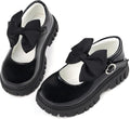 School Shoes for Girls, Black Mary Jane Flats | School Uniform, Non-Slip Sole, Round Toe, Toddler And Little Girl