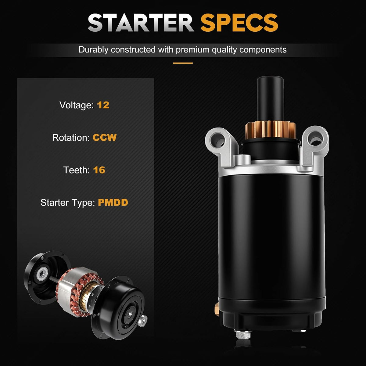410-21041 Starter Compatible with Cub Cadet 1515 LT1018LE LT1040 Z42 LT133 LT150 LT155 LT160 LTR155 STX46 MZ17H Toro 17-52ZX TimeCutter ZX Riding Mower SAB0037 410-21085 AM122435