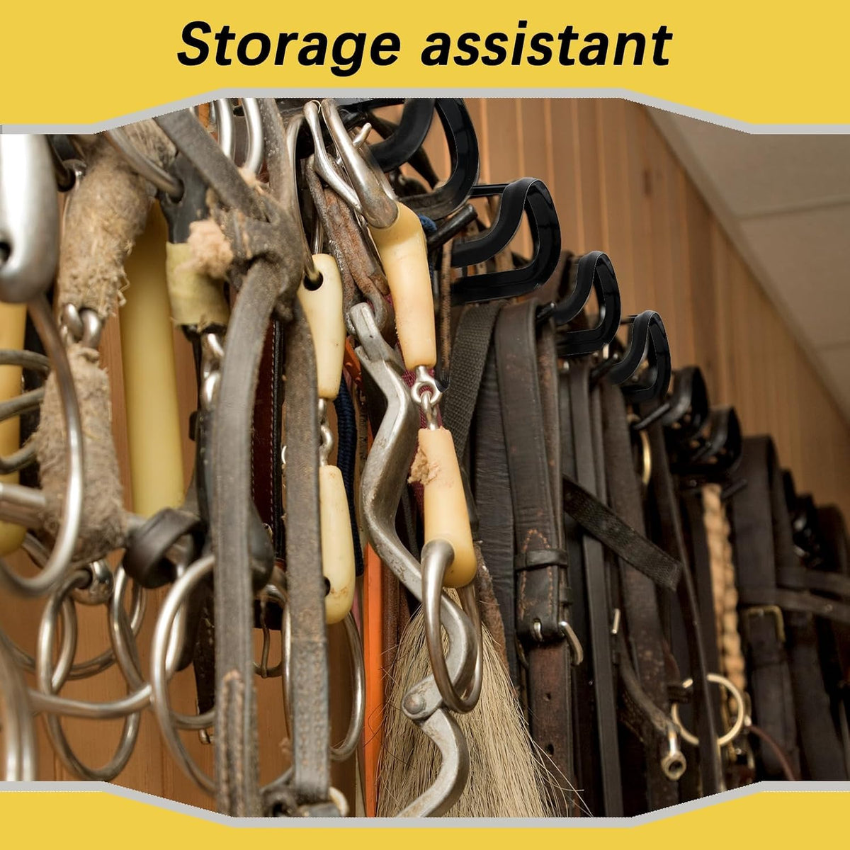 6 Counts Horse Bridle Rack Bridle Bracket Bridle Hooks Horse Tack Storage Halter Hanger Metal Bridle Holder with