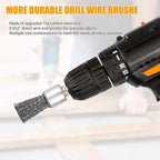 Mixiflor 30 Pack Wire End Brush Set, 6 Sizes 0.012" Crimped Carbon Steel Wire Wheel Drill with 1/4 Inch Hex Shank