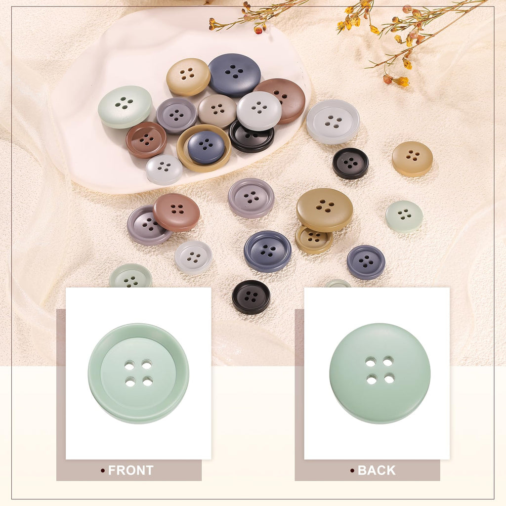 6pcs Round Sewing Buttons 25mm (1") 4 Holes Craft Button