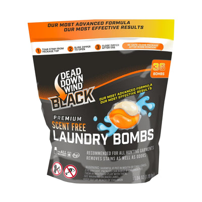 BLACK Premium Unscented Laundry Detergent Pods (36 Ct) - Scent Eliminating Detergent Pods for Clothing and Gear