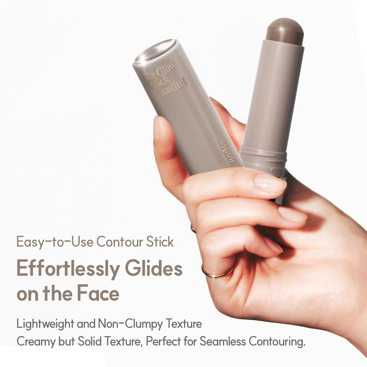 Be Glow Shading Stick Contour #2 Cool Gray│Creamy Solid Texture & Smooth Gliding on Face with Hyaluronic Peptide