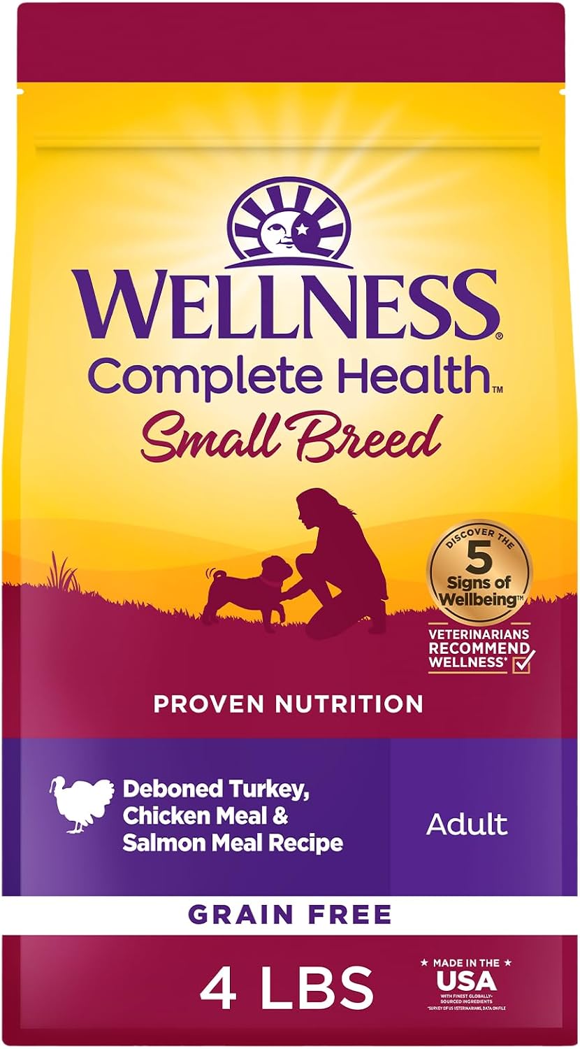 Complete Health Small Breed Adult Dry Dog Food, Grain Free Kibble, Chicken and Salmon Recipe, 4 lb Bag