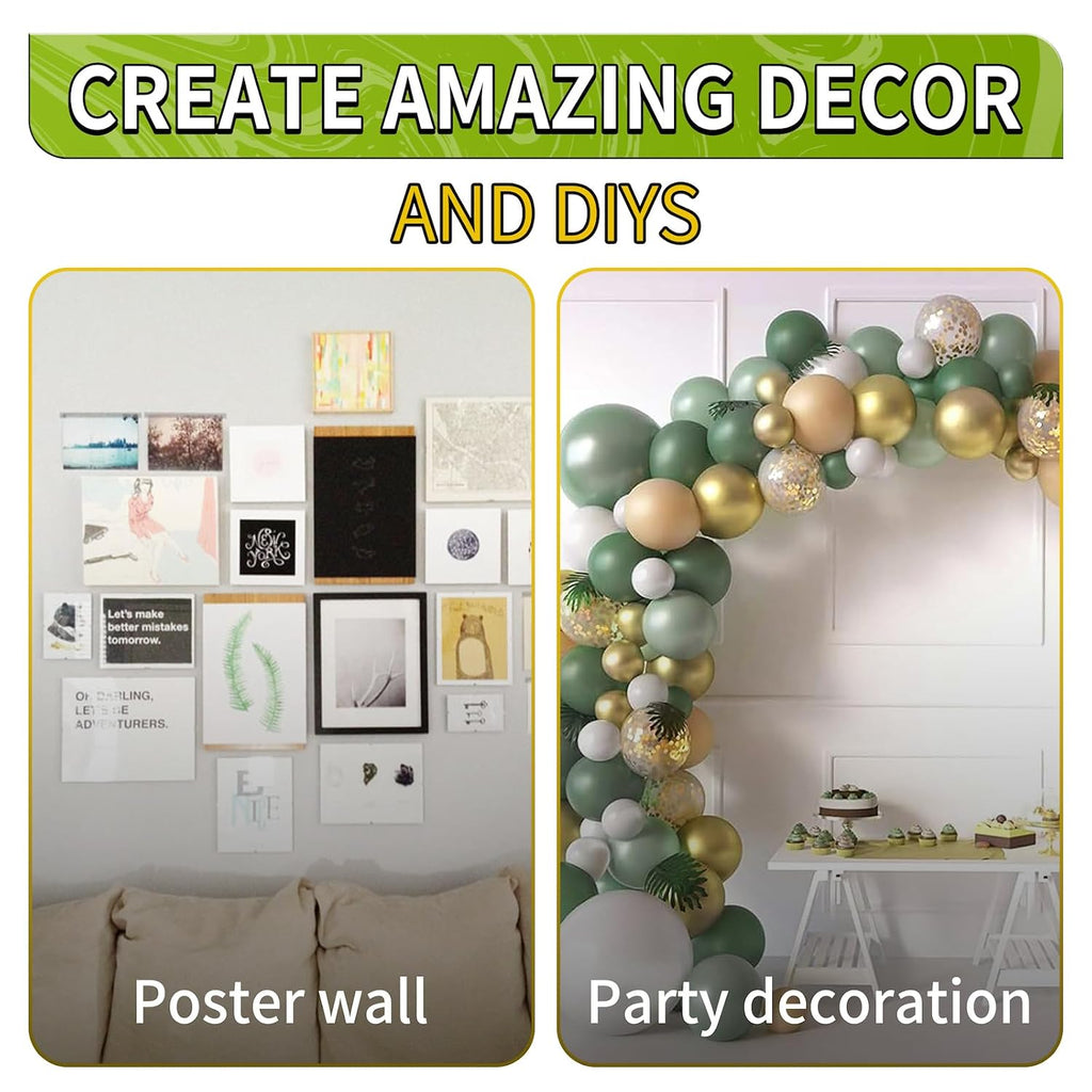 350Pcs Double Sided Adhesive Dots, 0.8" Clear Removable Sticky Adhesive Mounting Putty, Waterproof No Trace Dots