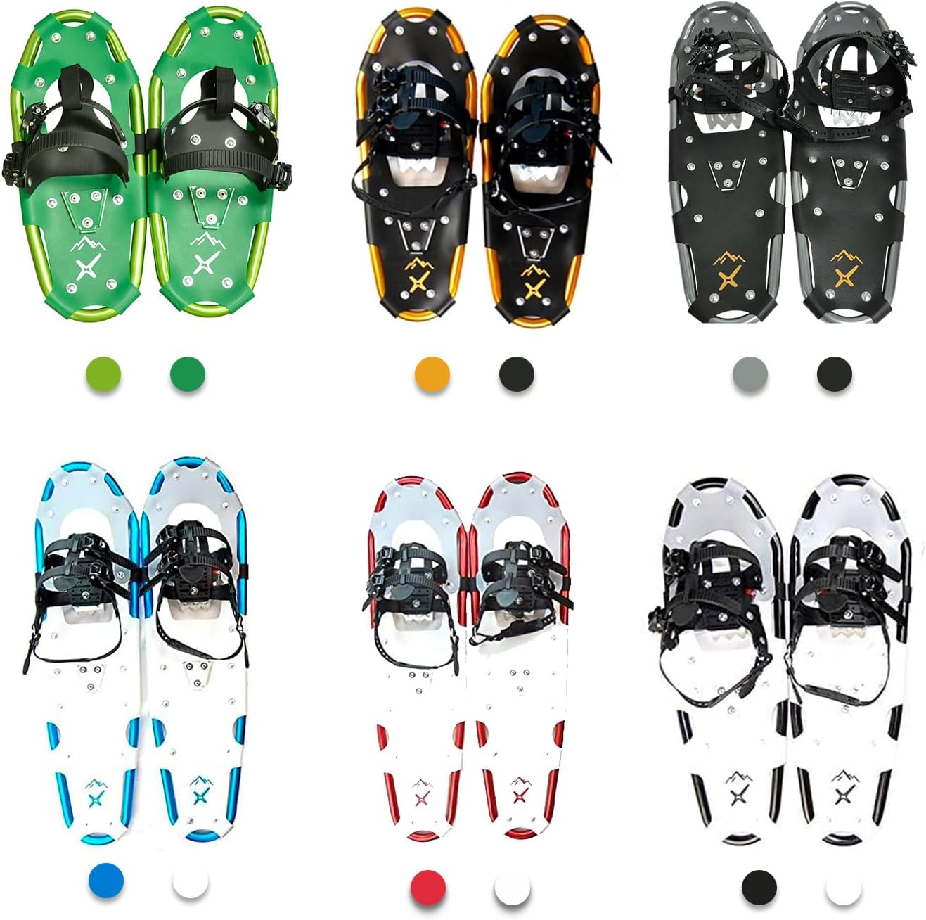 All Terrain Snowshoes with Trekking Poles,Lightweight Aluminum Snowshoes and Trekking Poles for