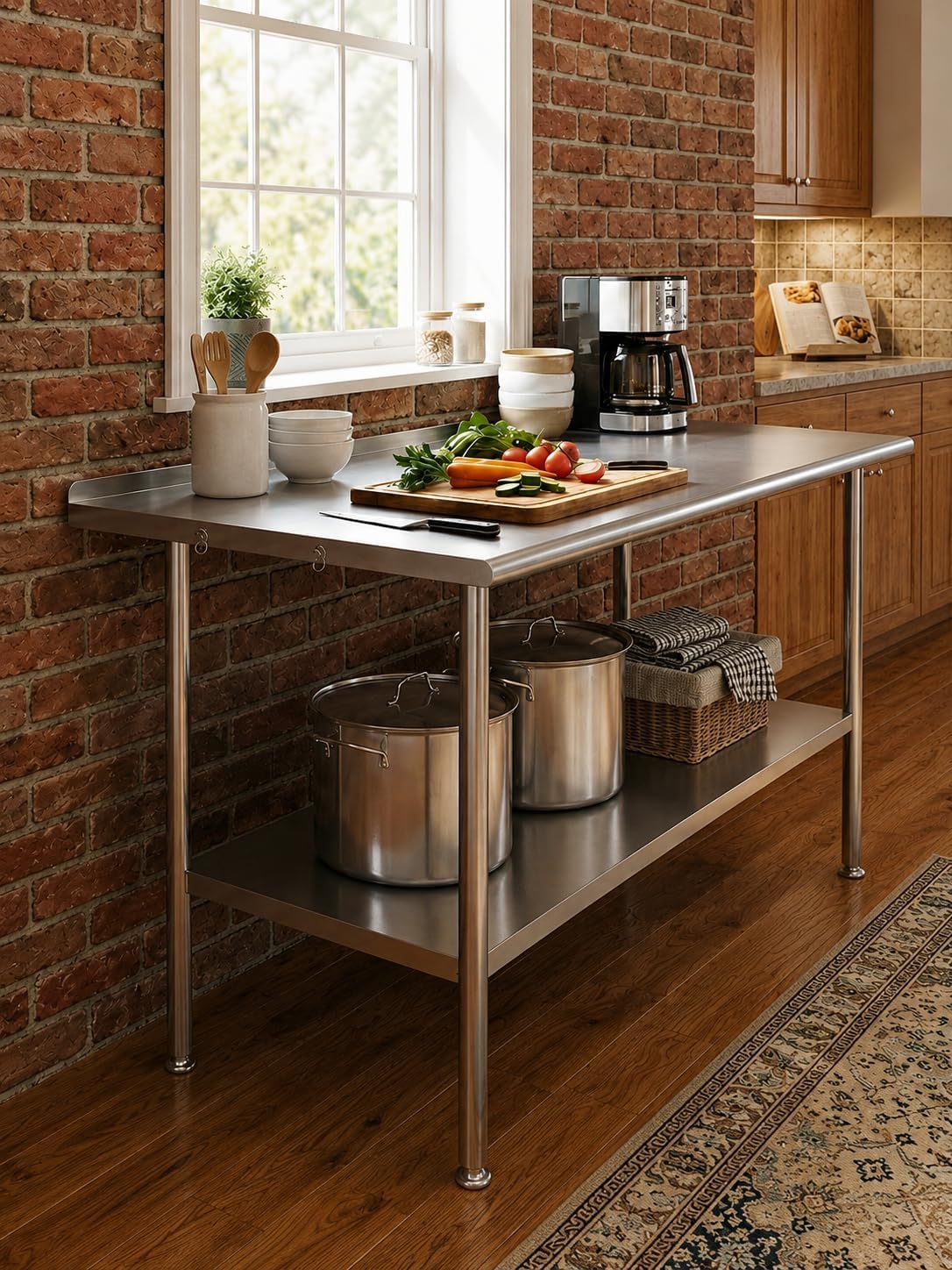 NSF Stainless Steel Prep Table 30X36 inch, with Backsplash