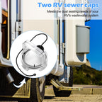 Colingmill RV Sewer Valve Cap with Handle,1 Pcs,Clear