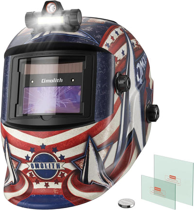Auto-Darkening Welding Helmet, True Color, Shade 4/9-13 | 3.64 x 1.67 in viewing screen, 2 arc sensors, cheater lens