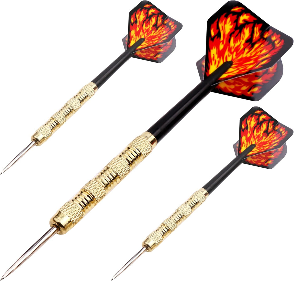 Steel Tip Darts Set,Professional Darts Metal Tip,Metal Darts for Dartboard,18 pcs