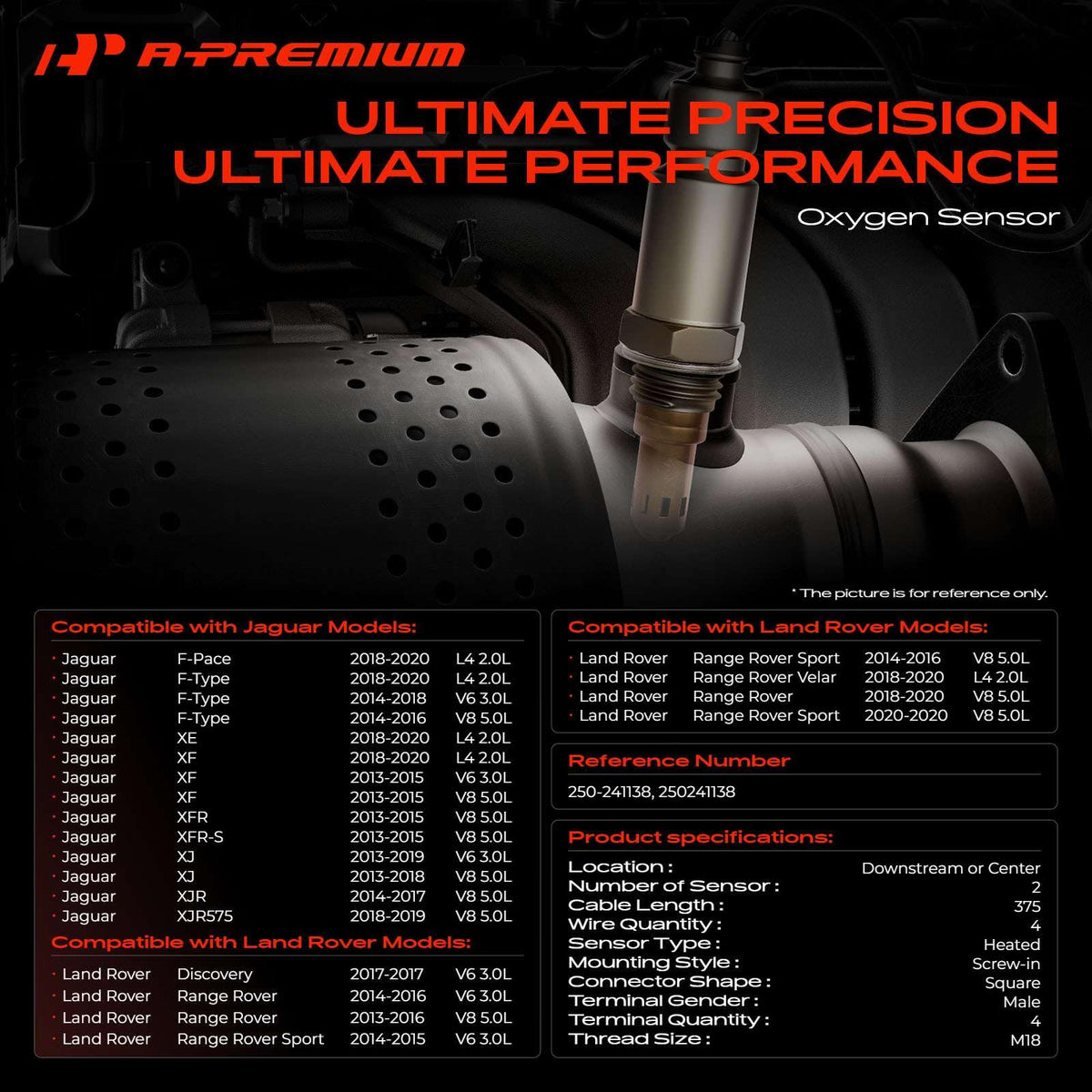 A-Premium O2 Oxygen Sensor Compatible with Land Rover, Jaguar