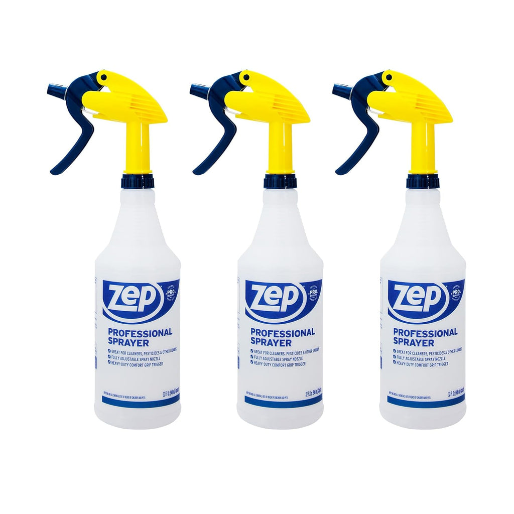Professional Sprayer Bottle - 32 oz (Pack of 3) - HDPRO1 - Versatile Adjustable Nozzle Spray Bottles with a Fine Mist