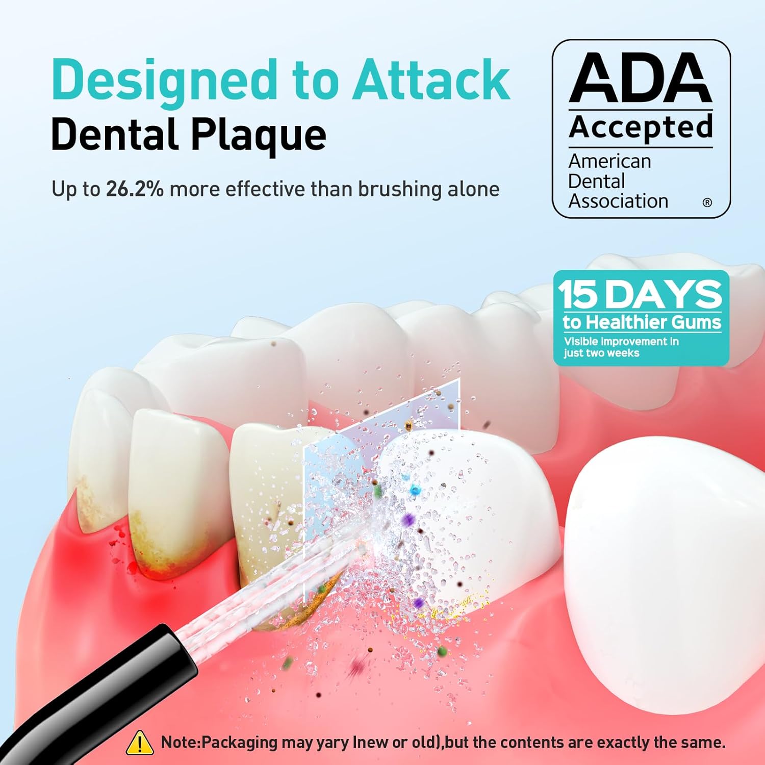 Water Dental Flosser Teeth Pick C20: ADA Accepted, Portable Cordless Oral Irrigator 300ML Rechargeable Travel