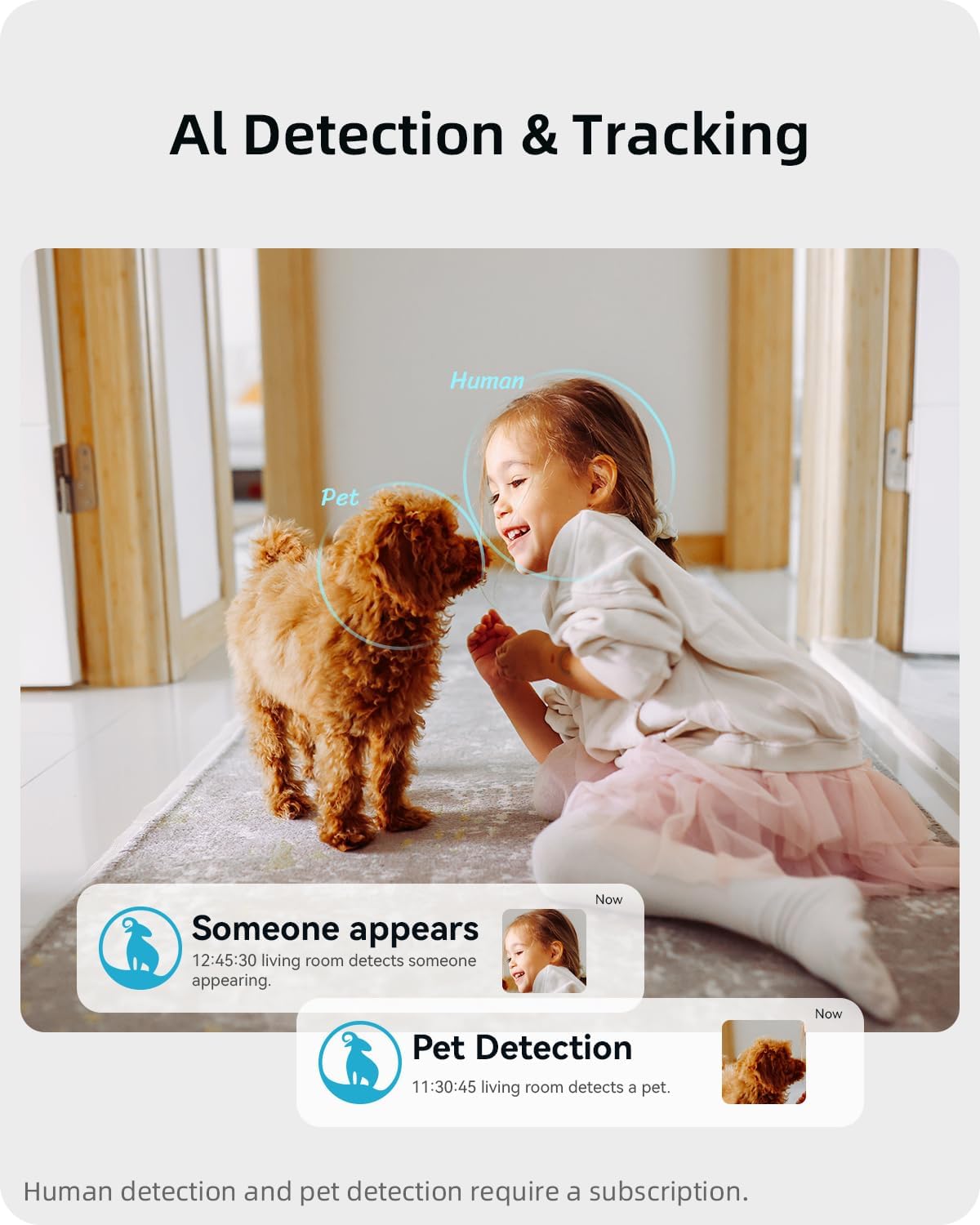 Security Camera 2K, blurams Baby Monitor Dog Camera 360-degree for Home Security w/Smart Motion Tracking, Phone App
