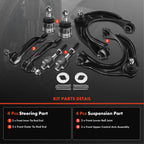 A-Premium 8Pcs Front Suspension Kit, Upper Control Arm, Lower Ball Joint