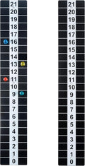 Heavy Duty Steel Scoreboard - Set of 2 with Magnetic Score Keepers for Cornhole, Ladder Toss and More (17.3"H x 2.75"W)
