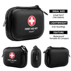 Mini First Aid Kit - 120 Piece Small Waterproof Hard Shell Medical Kit
