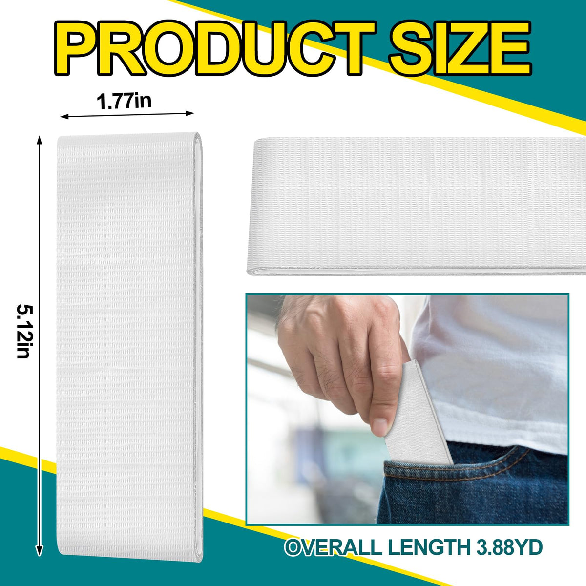 4 Pcs 1.77" x10 ft Travel Duct Tape Mini Pocket Size Roll, White