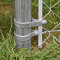 Galvanized Steel Chain Link Tension Band, Durable Steel Chain Link Fence Hardware, Rust-Resistant, Easy Install