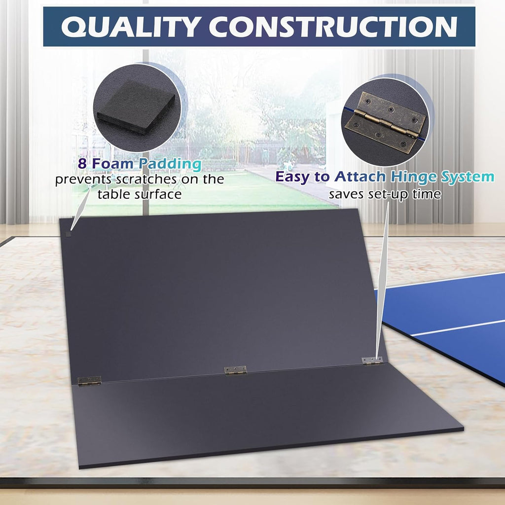 7FT Ping Pong Table Topper for Pool Table, Folding Table Tennis Top | Foldable Ping Pong Conversion Top for Pool