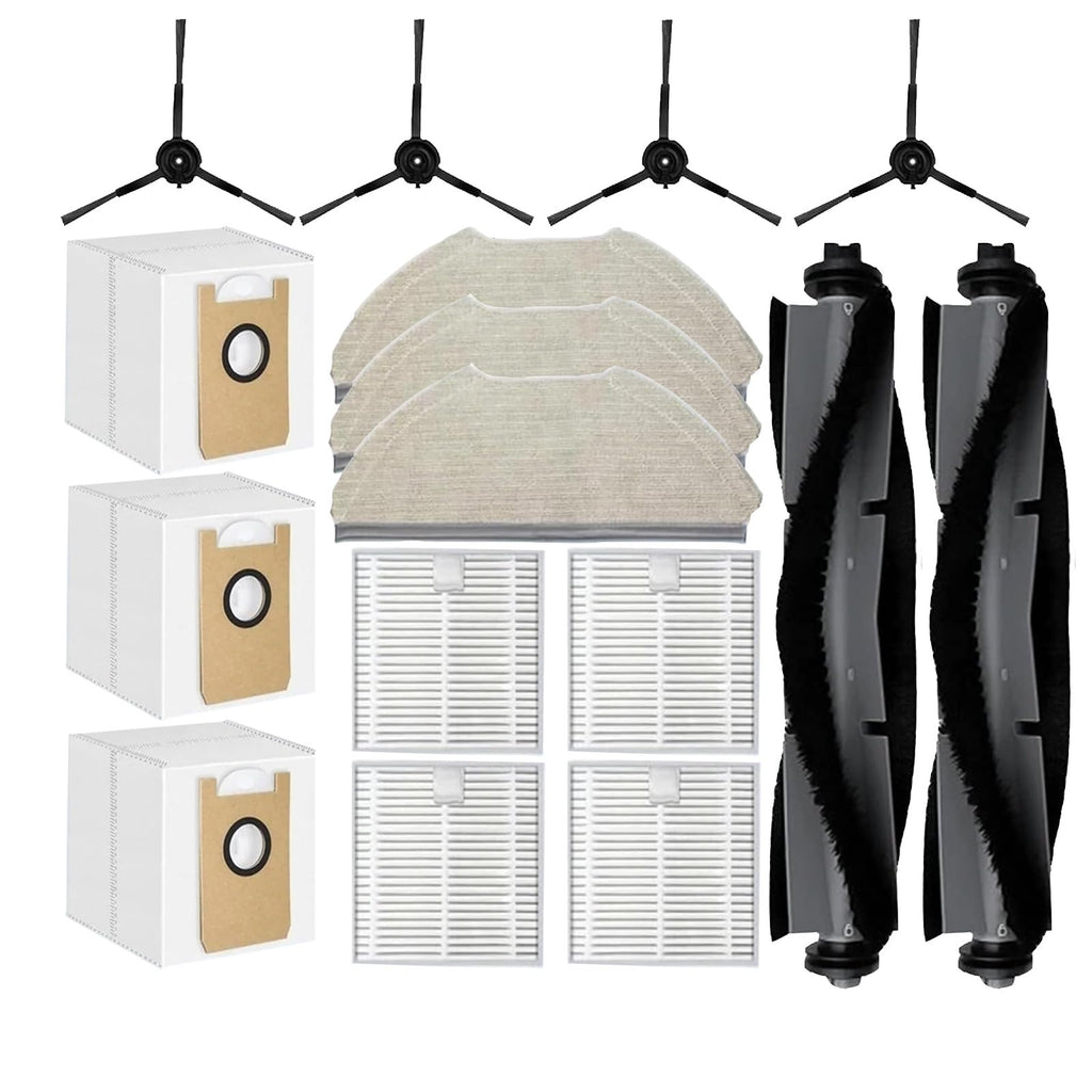 E10+ Replacement Accessories Kit for BOTLUXE E10+ Robot Vacuum:16 Pack