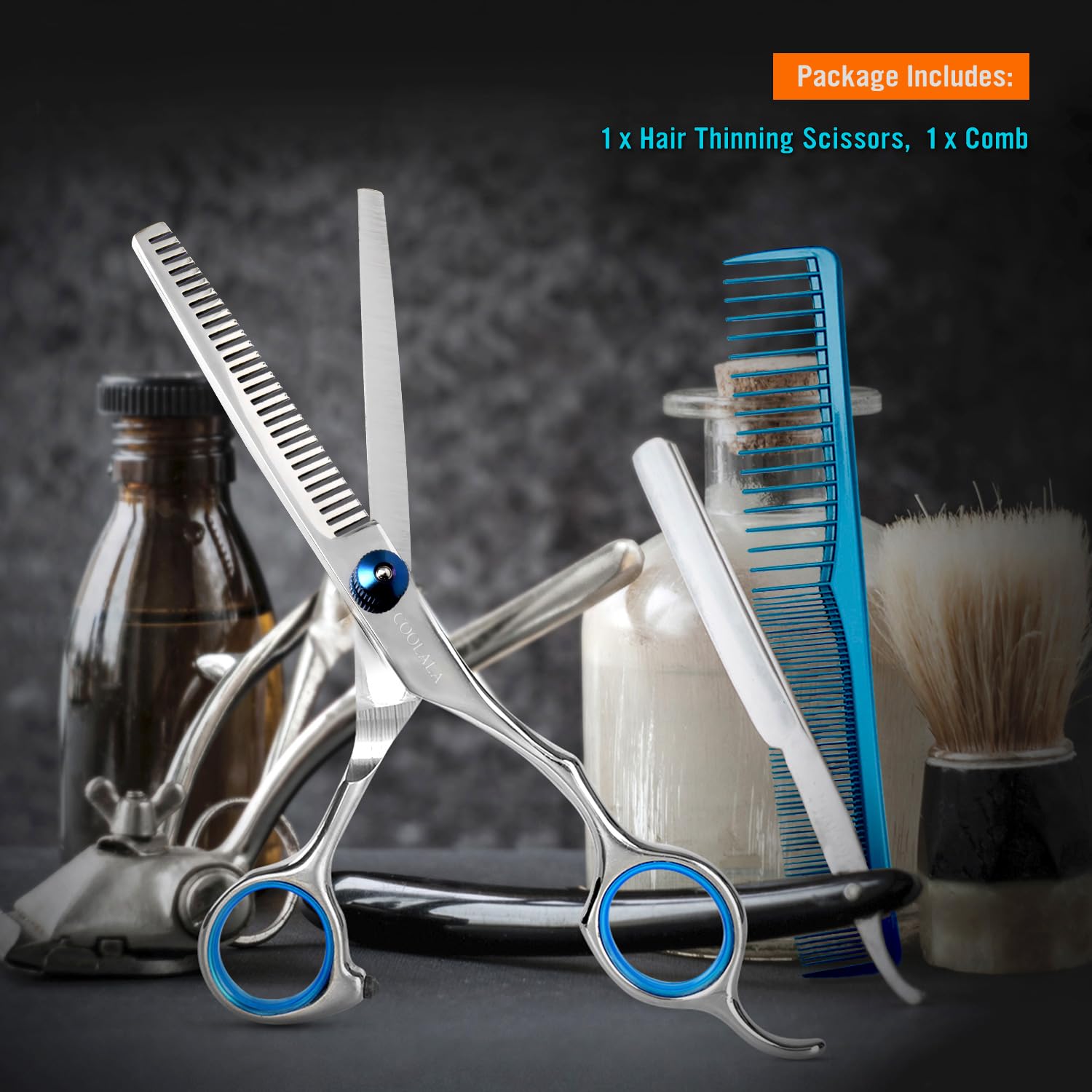 Stainless Steel Hair Cutting Scissors Thinning Shears 6.5 Inch Professional Salon Barber Haircut Scissors Family Use
