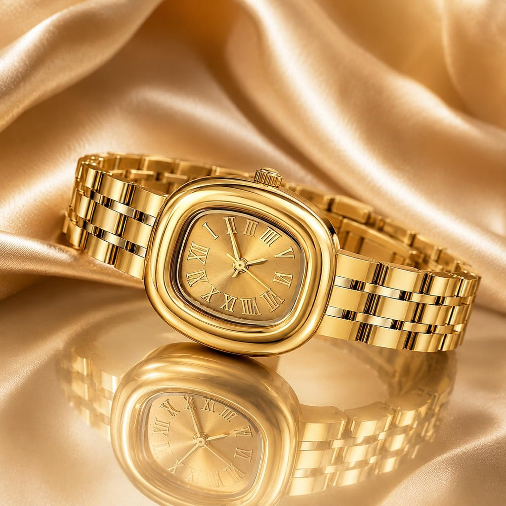 Women's Gold Dainty Bangle Watch Small Vintage Bracelet | Women’s Bracelet Watch Small Face Elegant Quartz Wristwatch