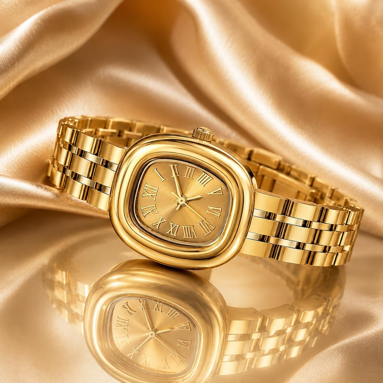 Women's Gold Dainty Bangle Watch Small Vintage Bracelet | Women’s Bracelet Watch Small Face Elegant Quartz Wristwatch